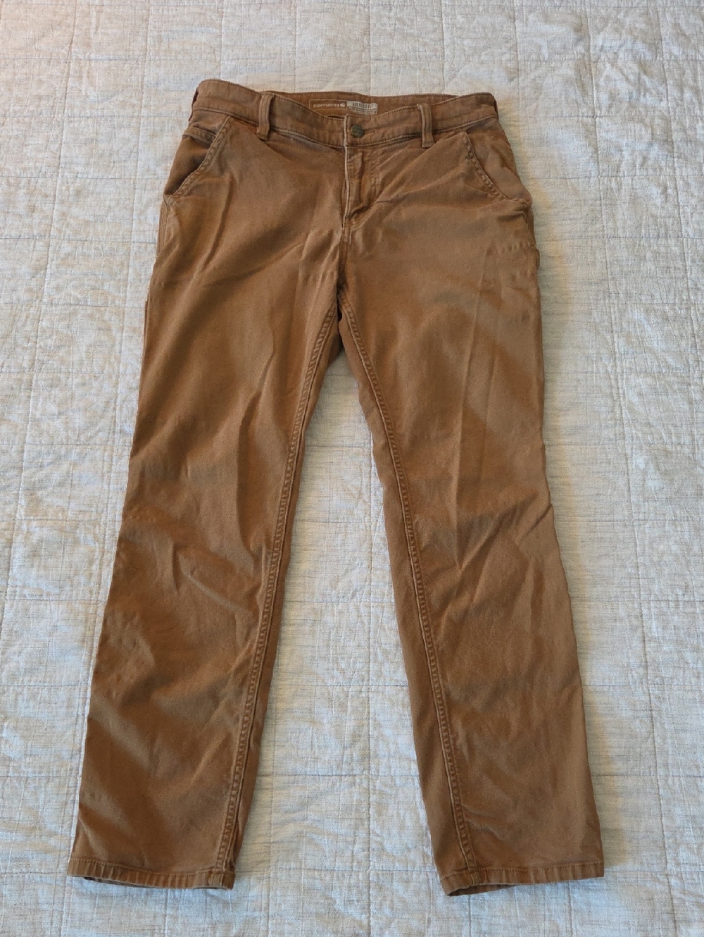 Carhartt Tan Relaxed-Fit Work Pants